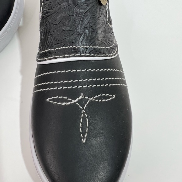 JOE EXCLUSIVE SHOES womens slip-on flats embossed casual shoe size 10 black NWOB - Picture 11 of 11